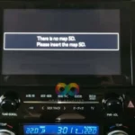 Toyota radio displaying the screen for the JBL 510037 Map SD in Kenya