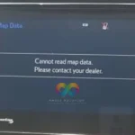 Toyota Harrier radio displaying the screen for the JBL 56112 Map SD
