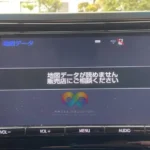 Toyota radio displaying the NSZT-Y66T map SD card error screen